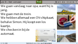 9.1 Met de trein 1