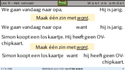 9.2 Want en omdat